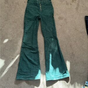 American Eagle Outfitters Teal Flare Pants